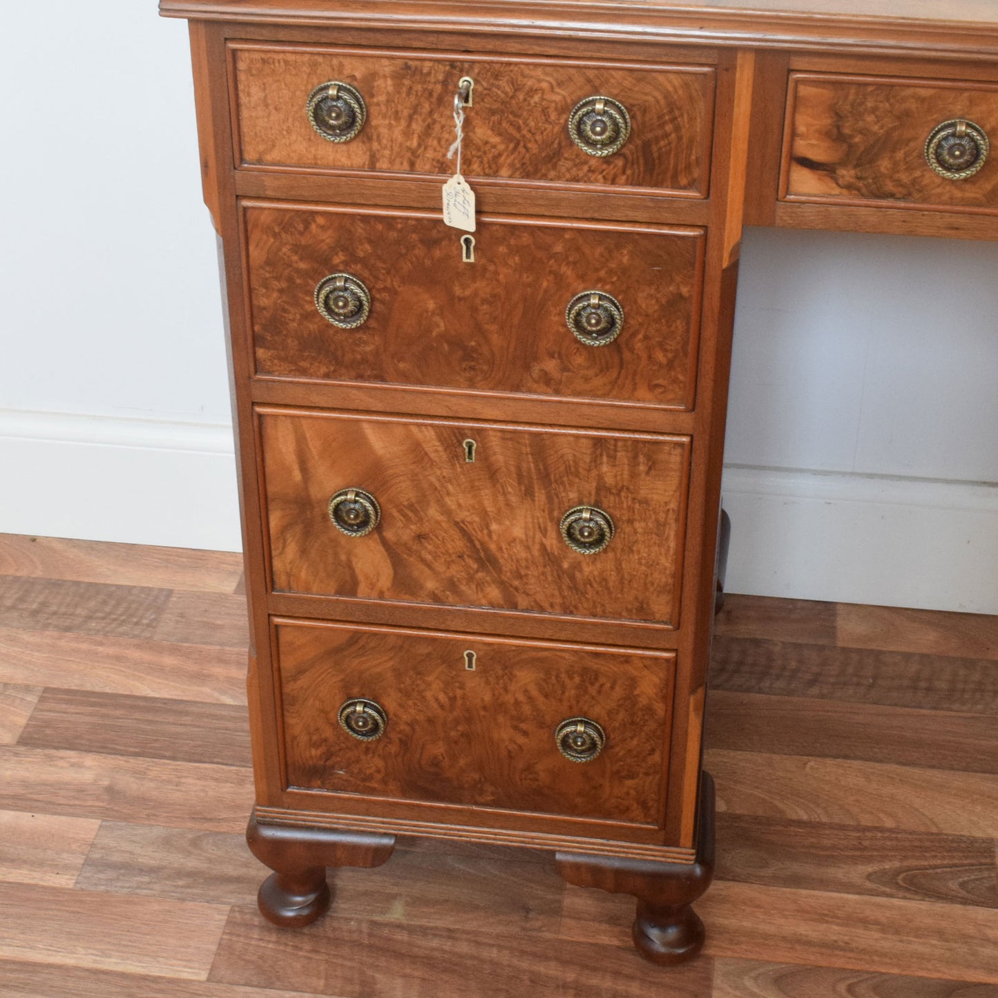 Leather Top Pedestal Desk