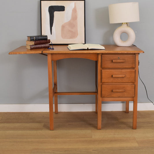 Restored Oak Drop-Leaf Desk