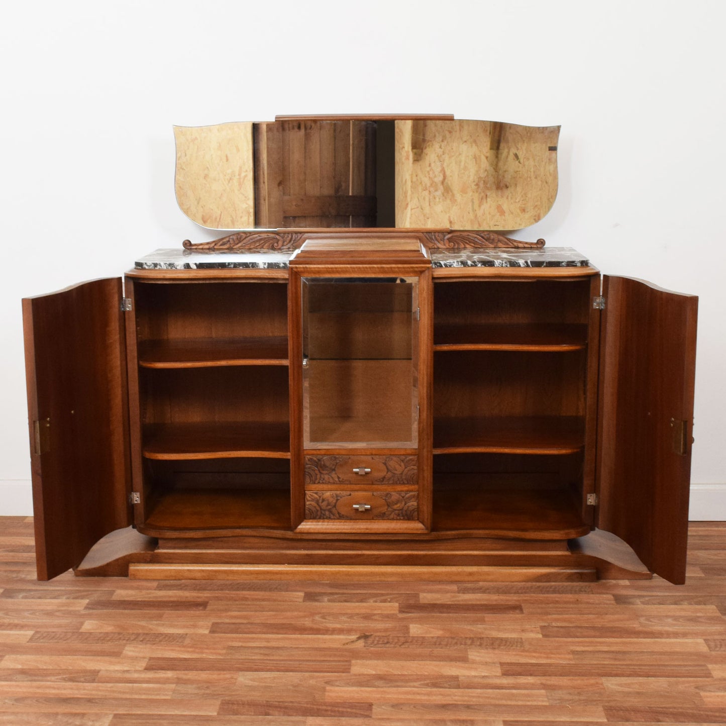Walnut 1930's Art Deco Cocktail Sideboard