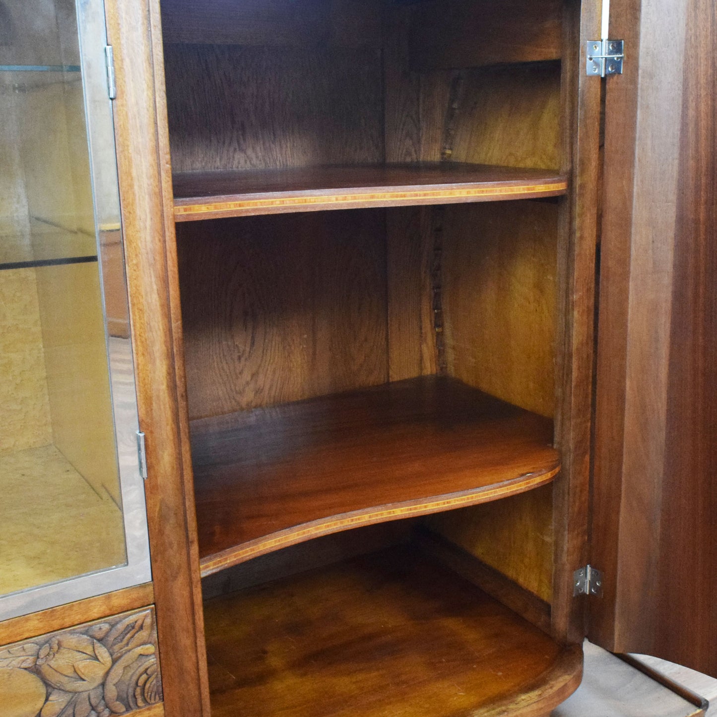 Walnut 1930's Art Deco Cocktail Sideboard