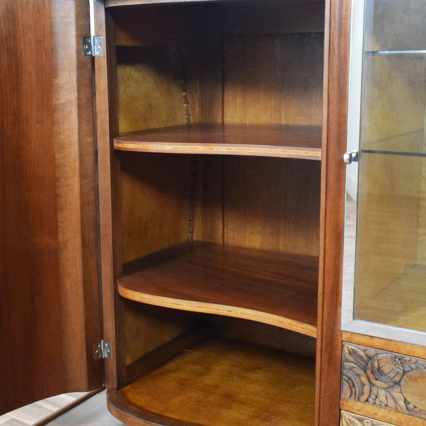 Walnut 1930's Art Deco Cocktail Sideboard