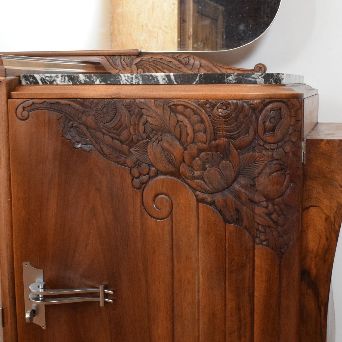 Walnut 1930's Art Deco Cocktail Sideboard