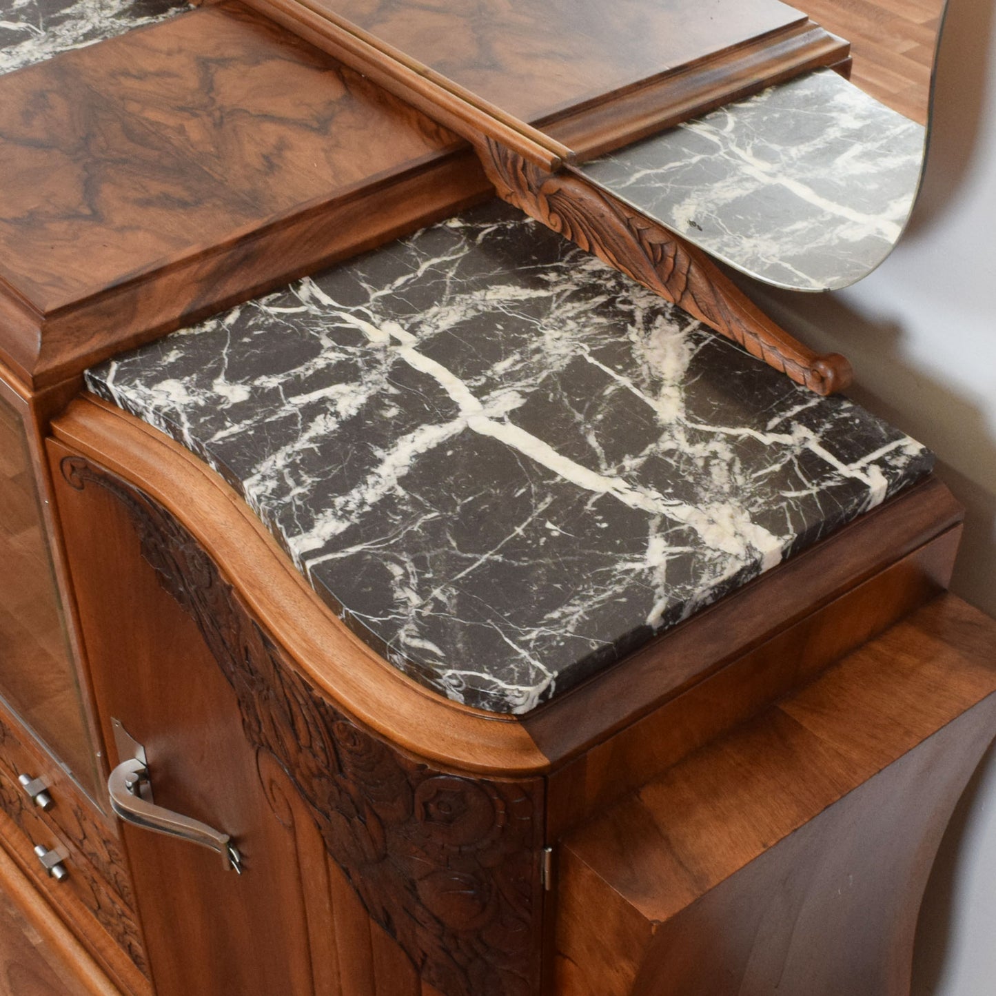 Walnut 1930's Art Deco Cocktail Sideboard
