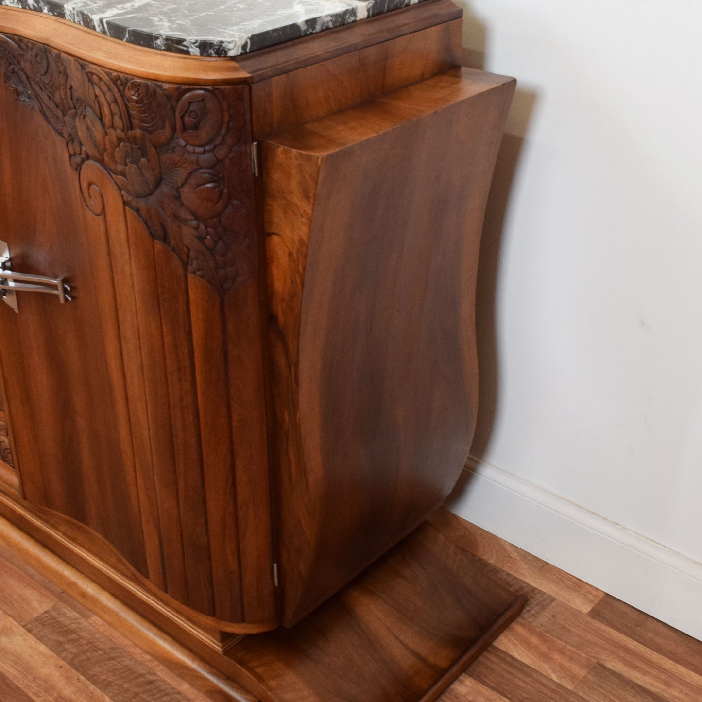 Walnut 1930's Art Deco Cocktail Sideboard