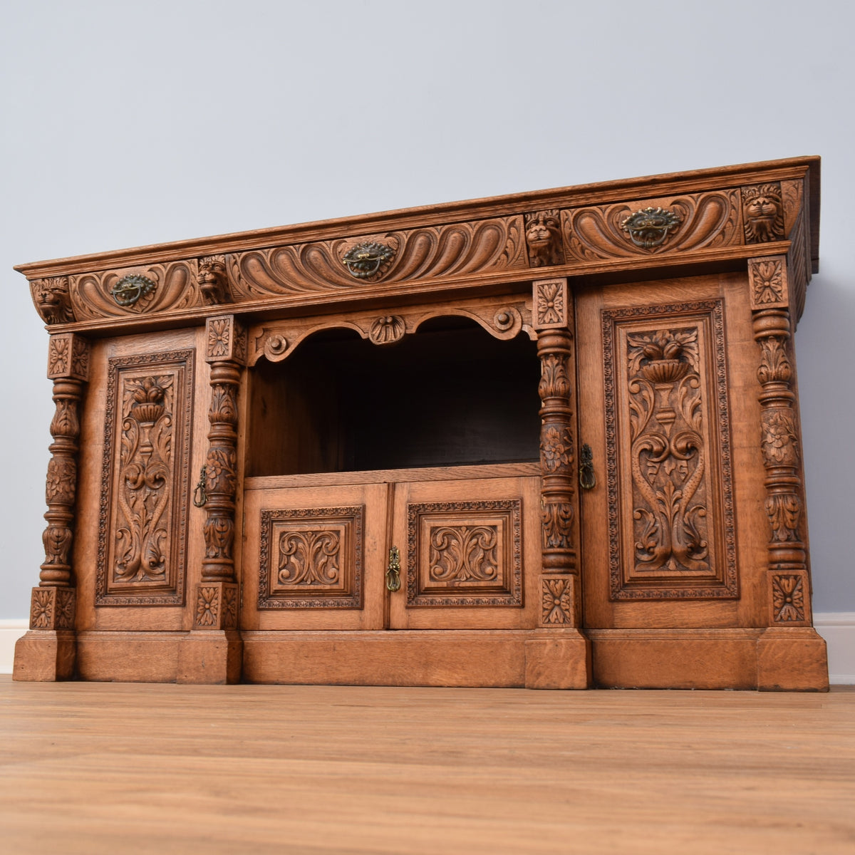 Carved Oak Sideboard
