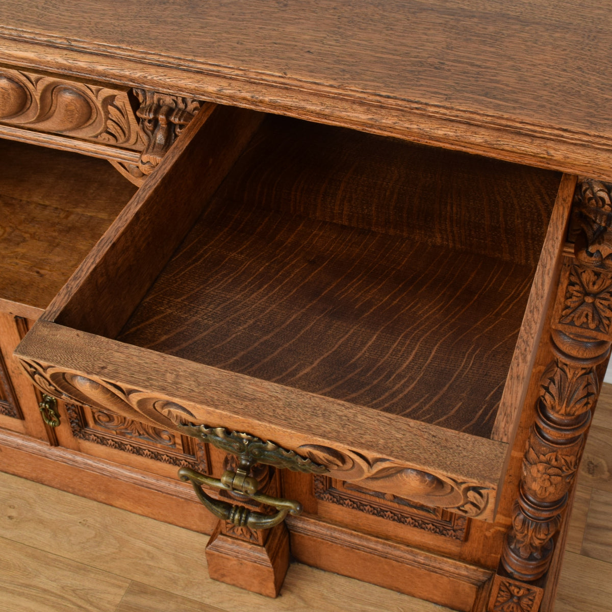 Carved Oak Sideboard