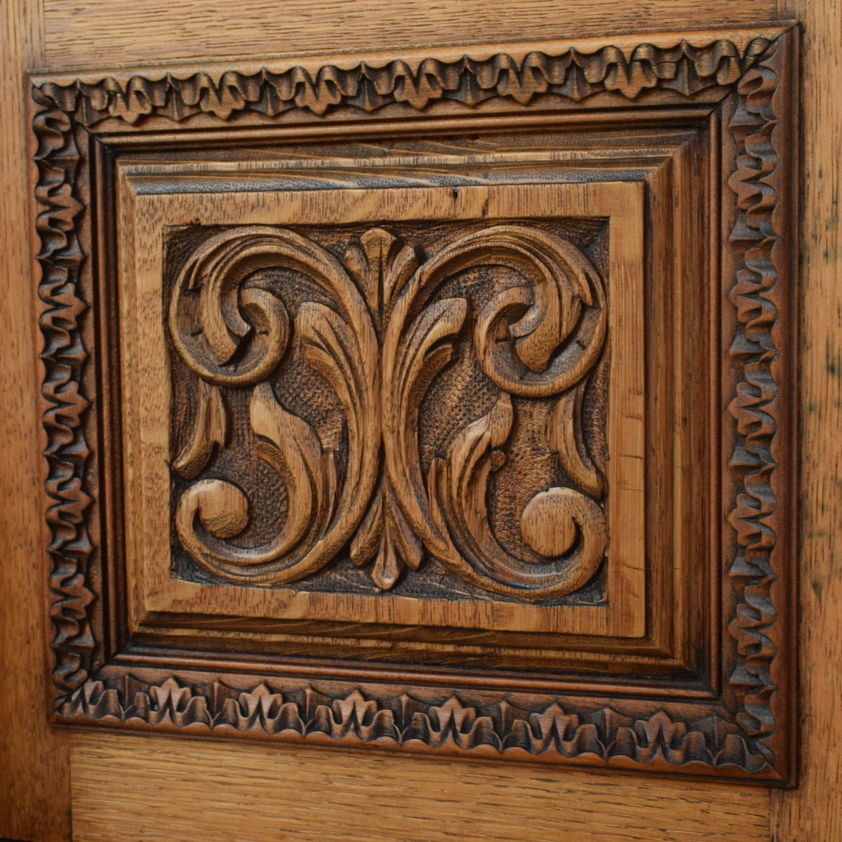 Carved Oak Sideboard