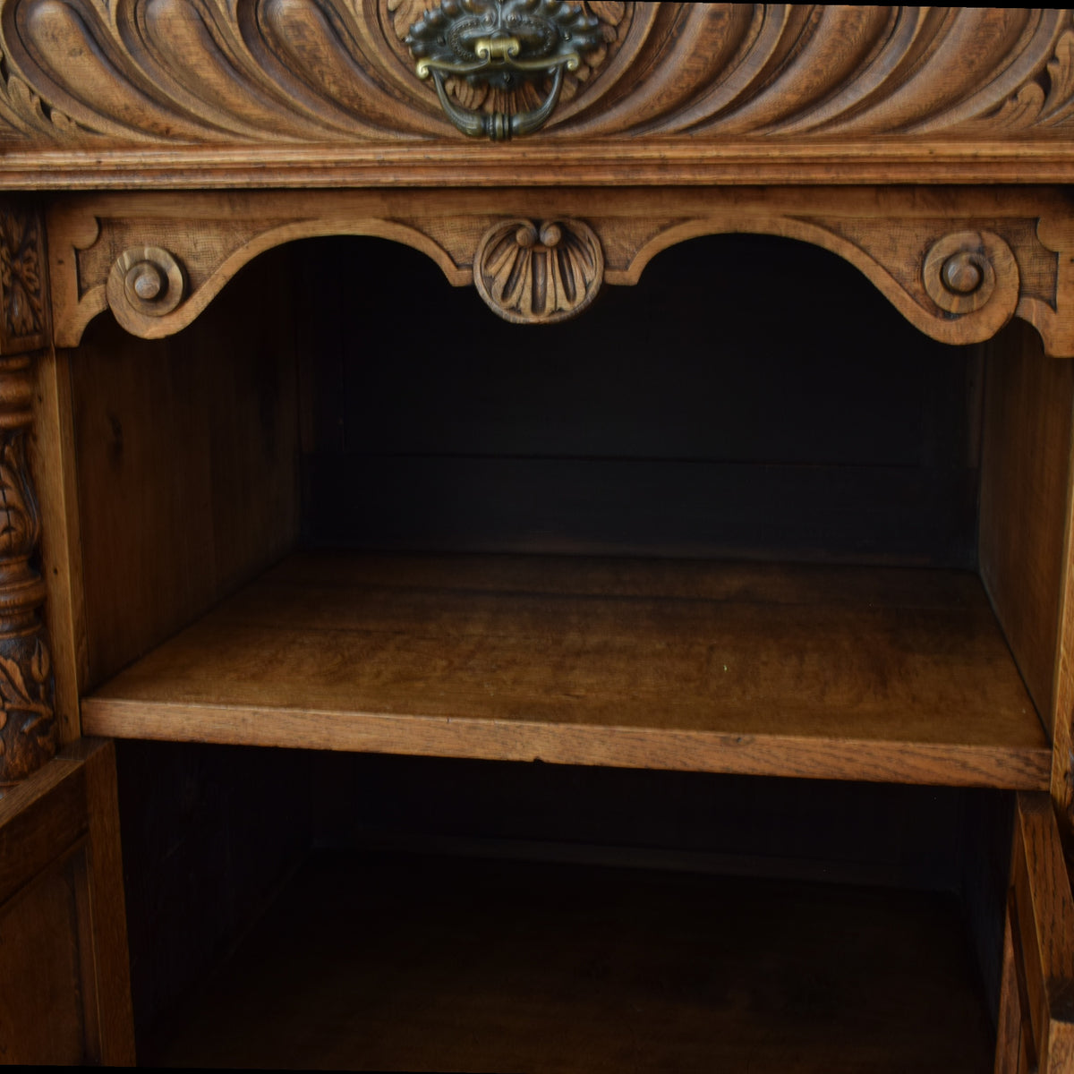 Carved Oak Sideboard