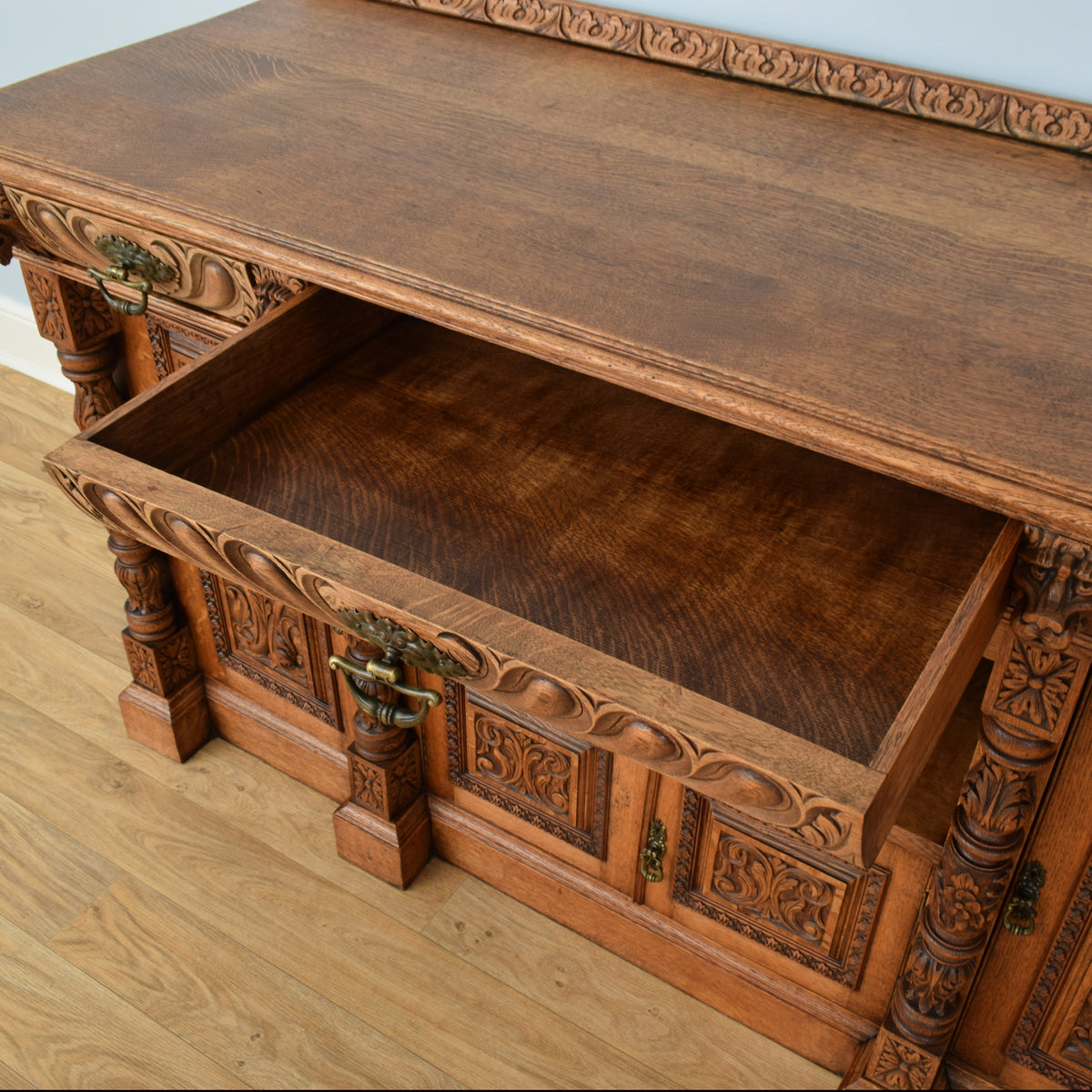 Carved Oak Sideboard