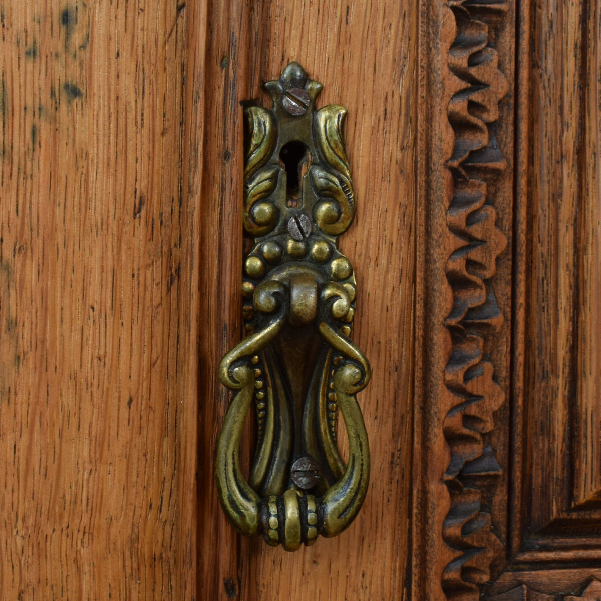 Carved Oak Sideboard