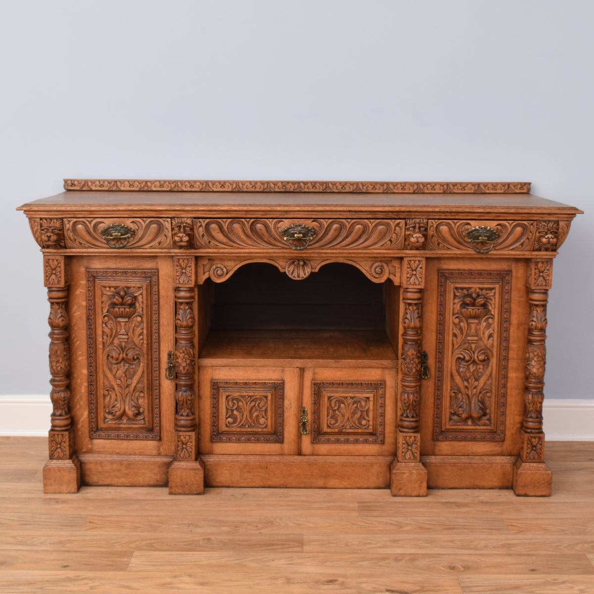 Carved Oak Sideboard