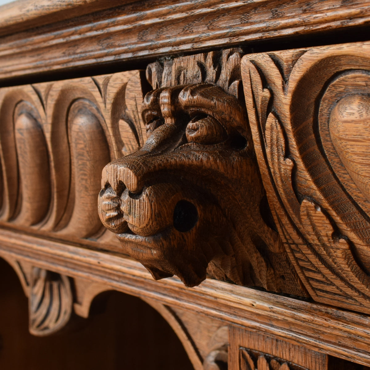Carved Oak Sideboard