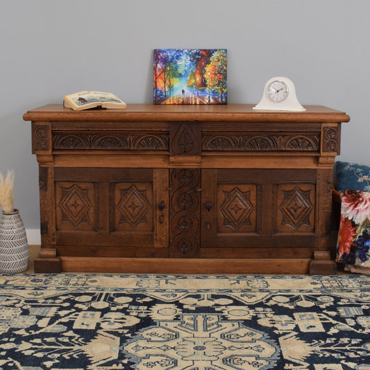 Antique Oak Carved Sideboard