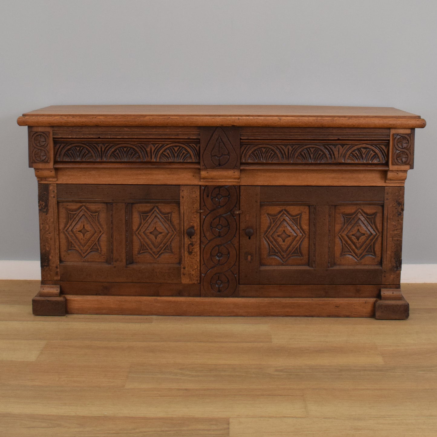 Antique Oak Carved Sideboard