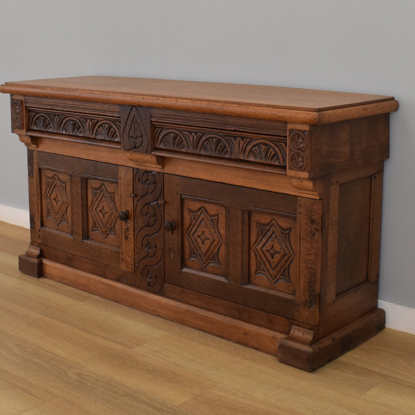 Antique Oak Carved Sideboard