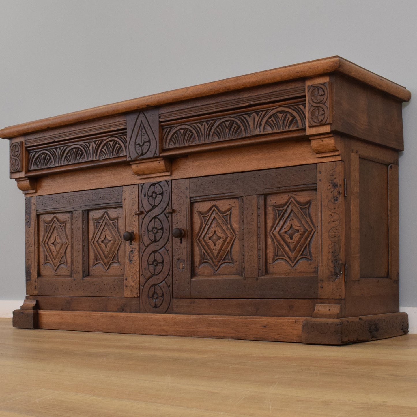 Antique Oak Carved Sideboard