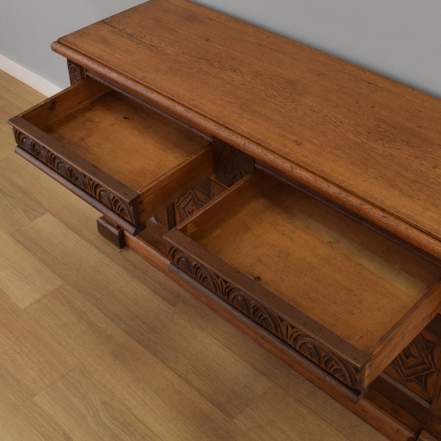 Antique Oak Carved Sideboard