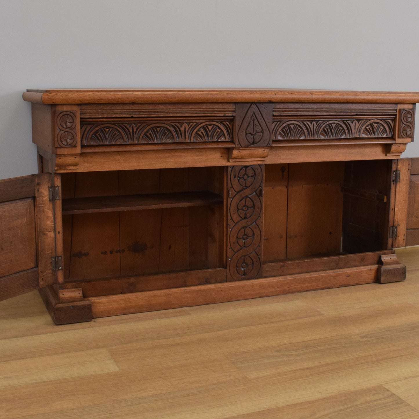 Antique Oak Carved Sideboard