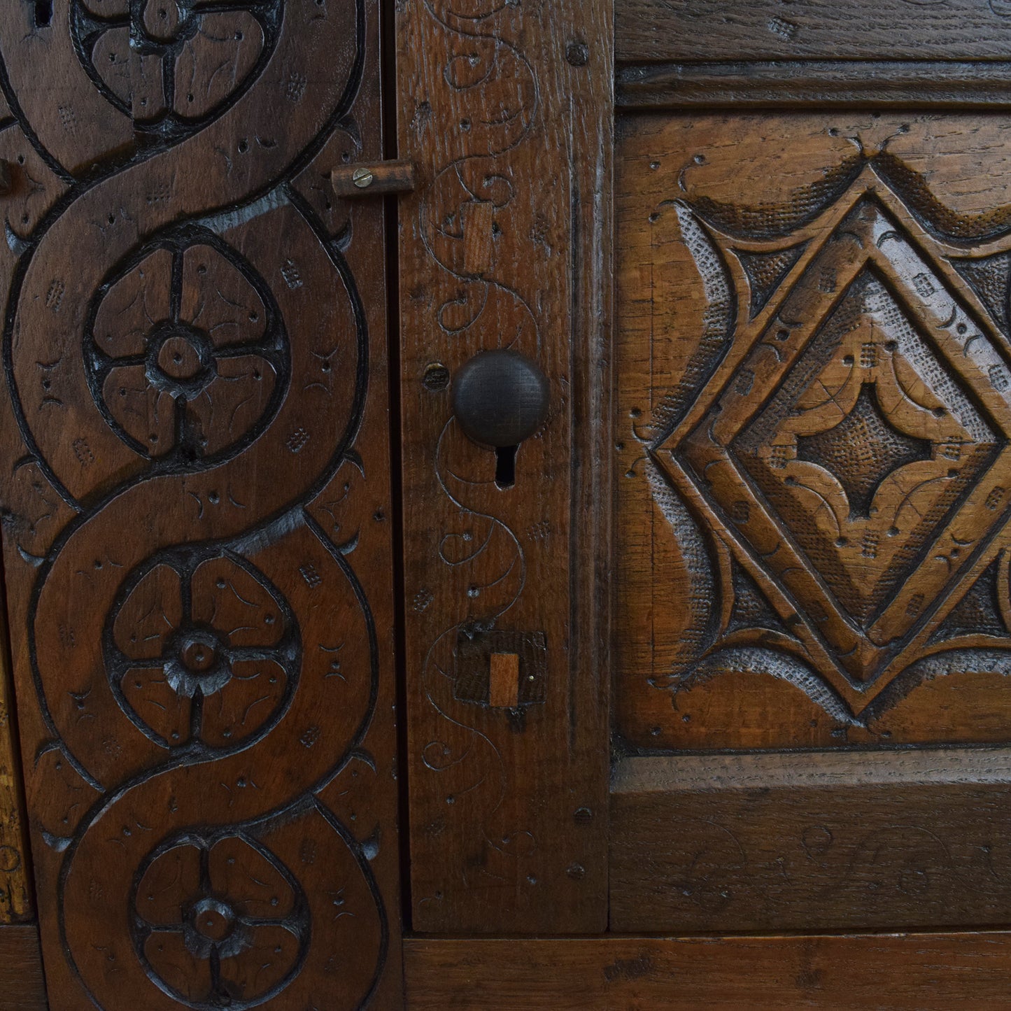 Antique Oak Carved Sideboard
