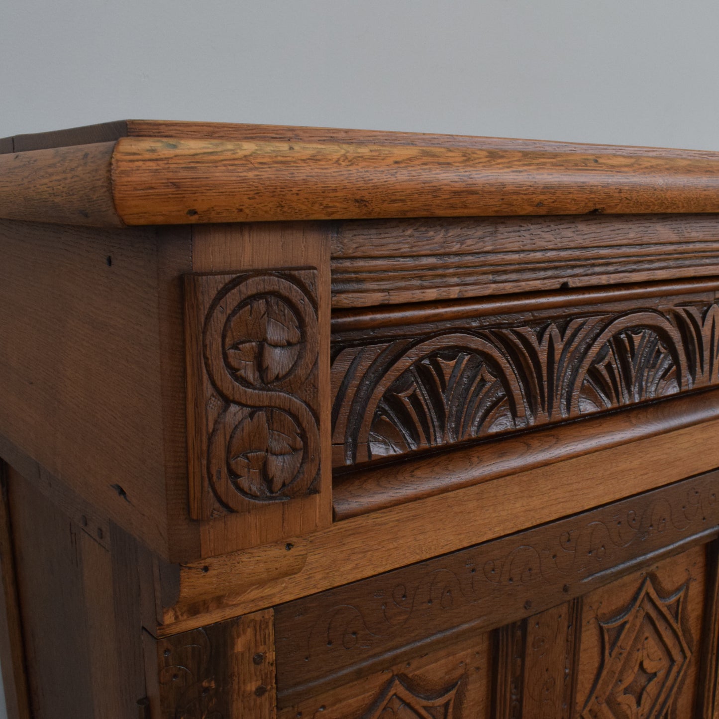 Antique Oak Carved Sideboard