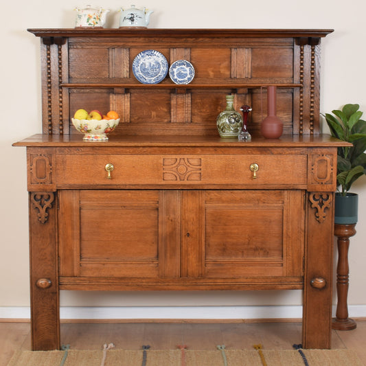 Arts & Crafts Sideboard with Dresser Back