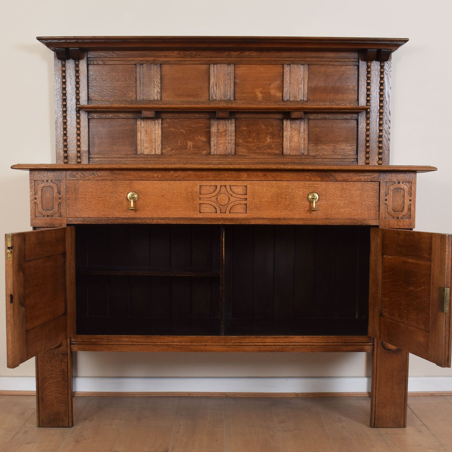 Arts & Crafts Sideboard with Dresser Back