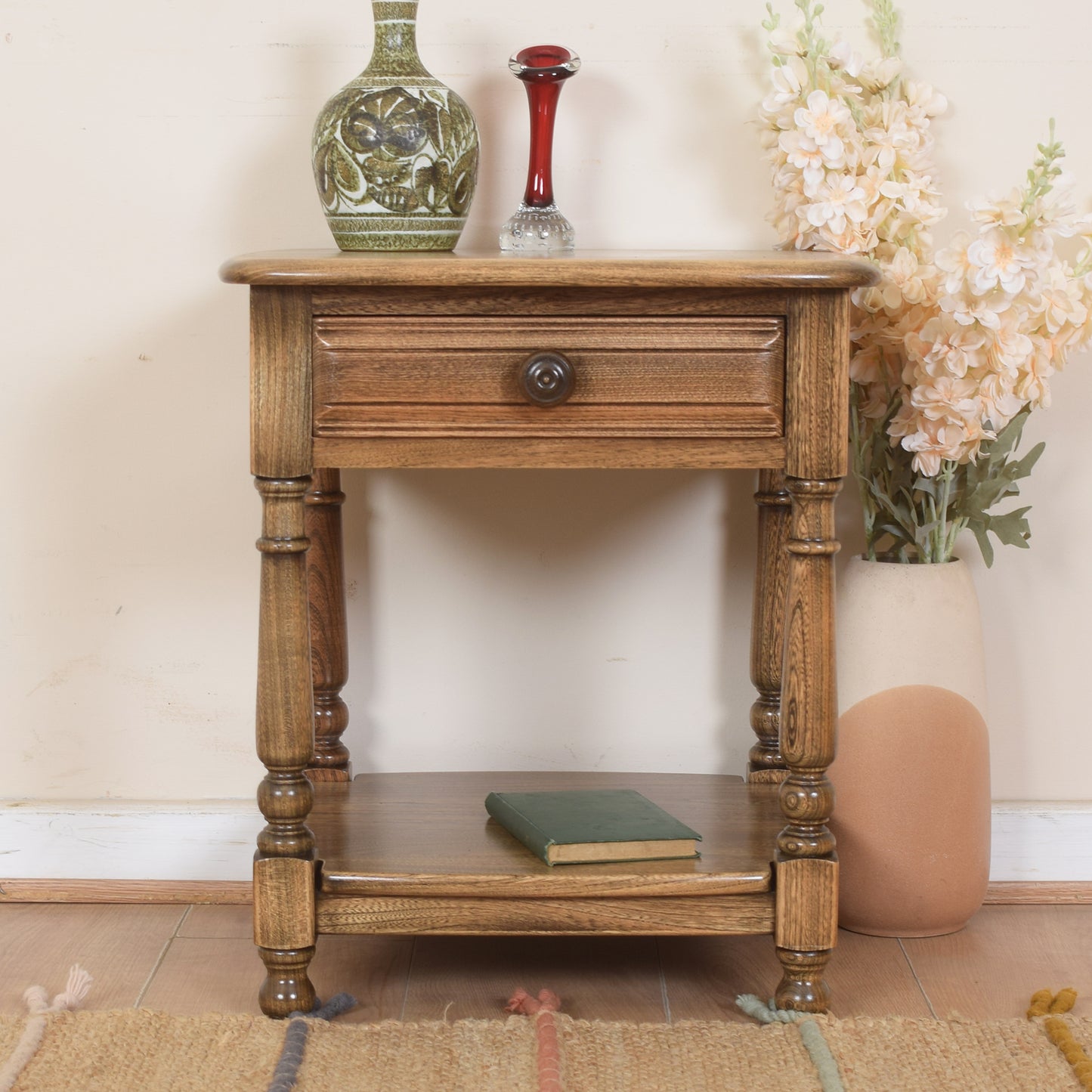 Ercol Side Table With Drawers