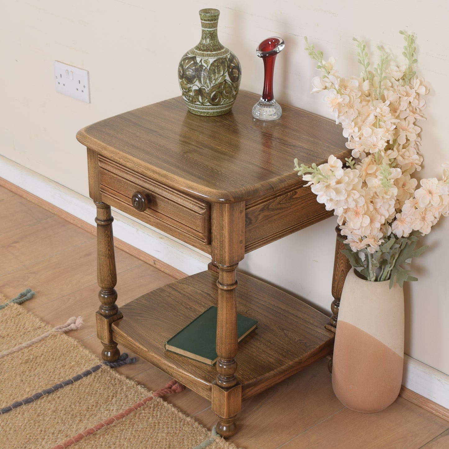 Ercol Side Table With Drawers