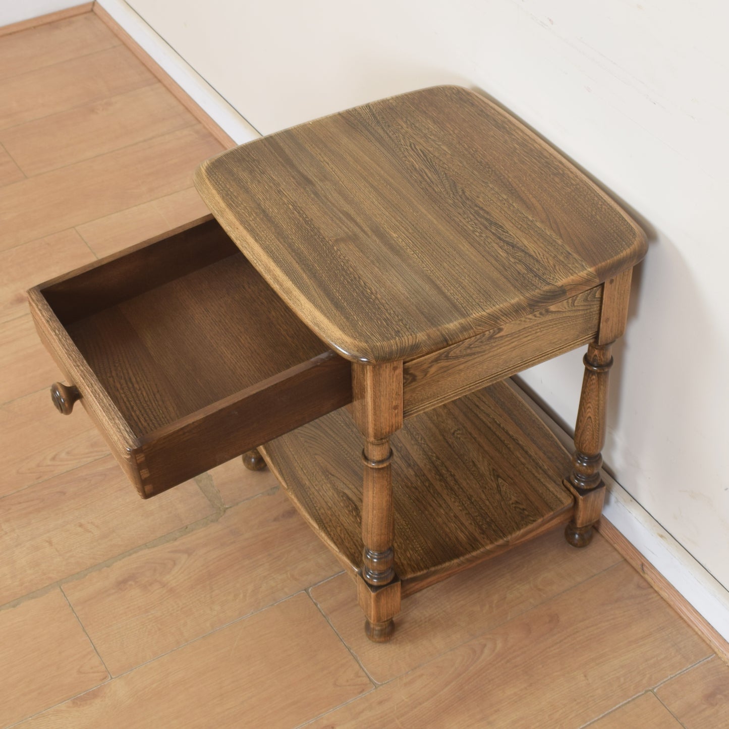 Ercol Side Table With Drawers