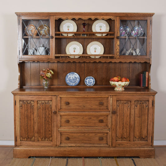 Large Oak Windowed Dresser