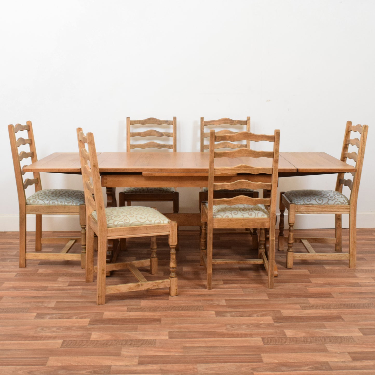 Draw Leaf Table and Six Chairs