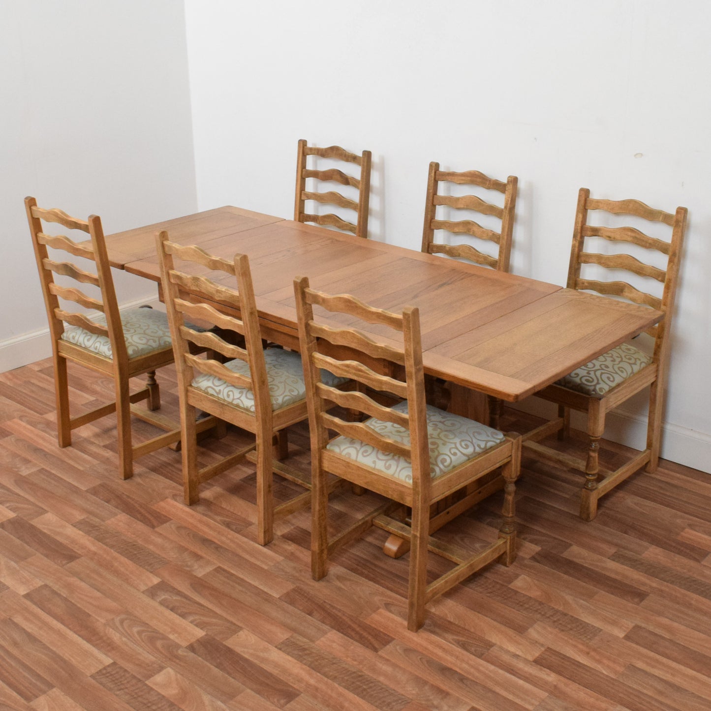 Draw Leaf Table and Six Chairs