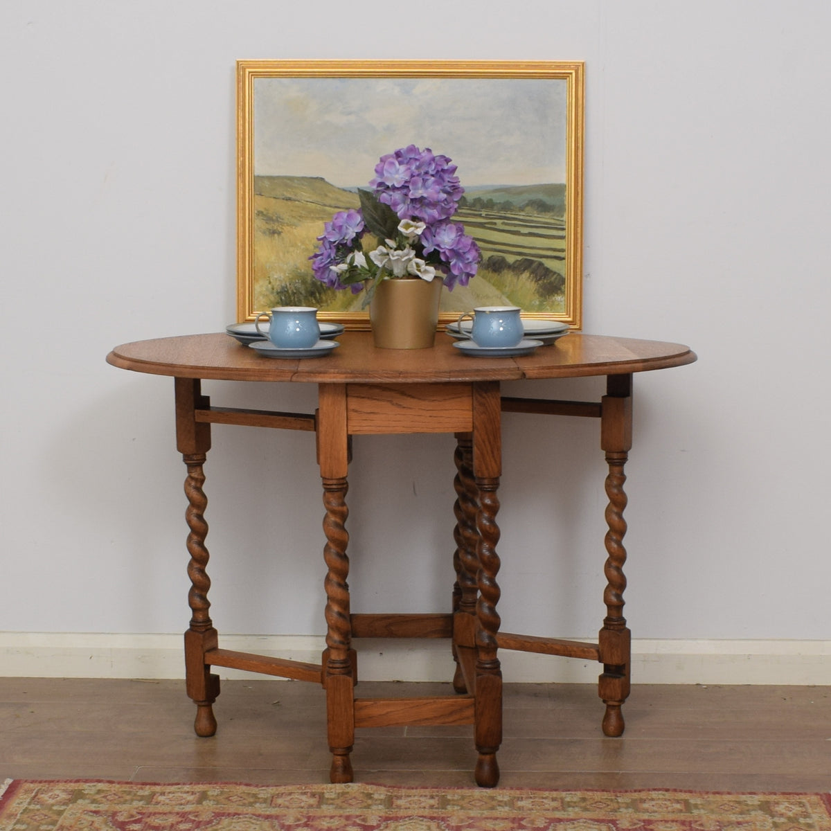 Barley-Twist Drop Leaf Table
