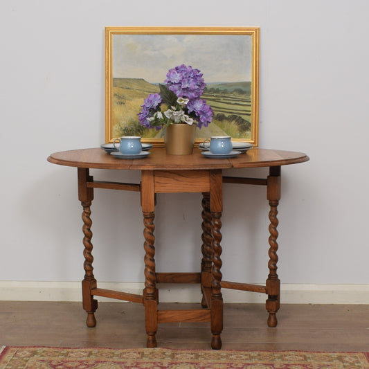 Barley-Twist Drop Leaf Table