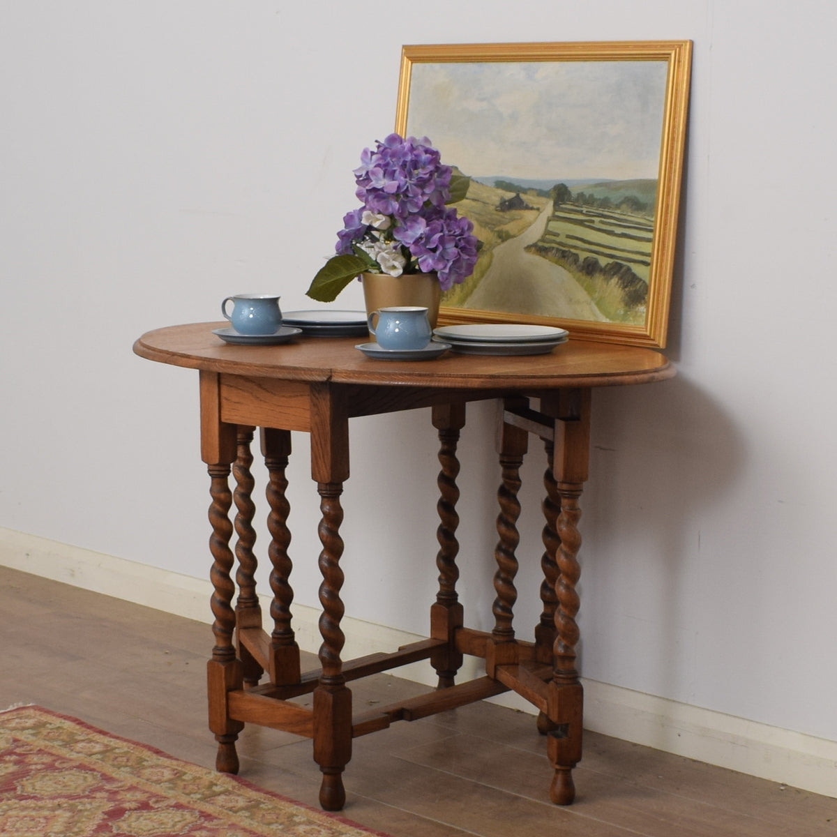 Barley-Twist Drop Leaf Table