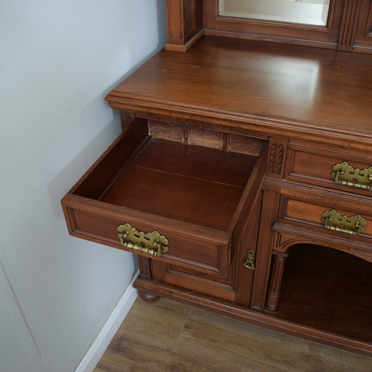 Large Mahogany Mirrored Back Sideboard