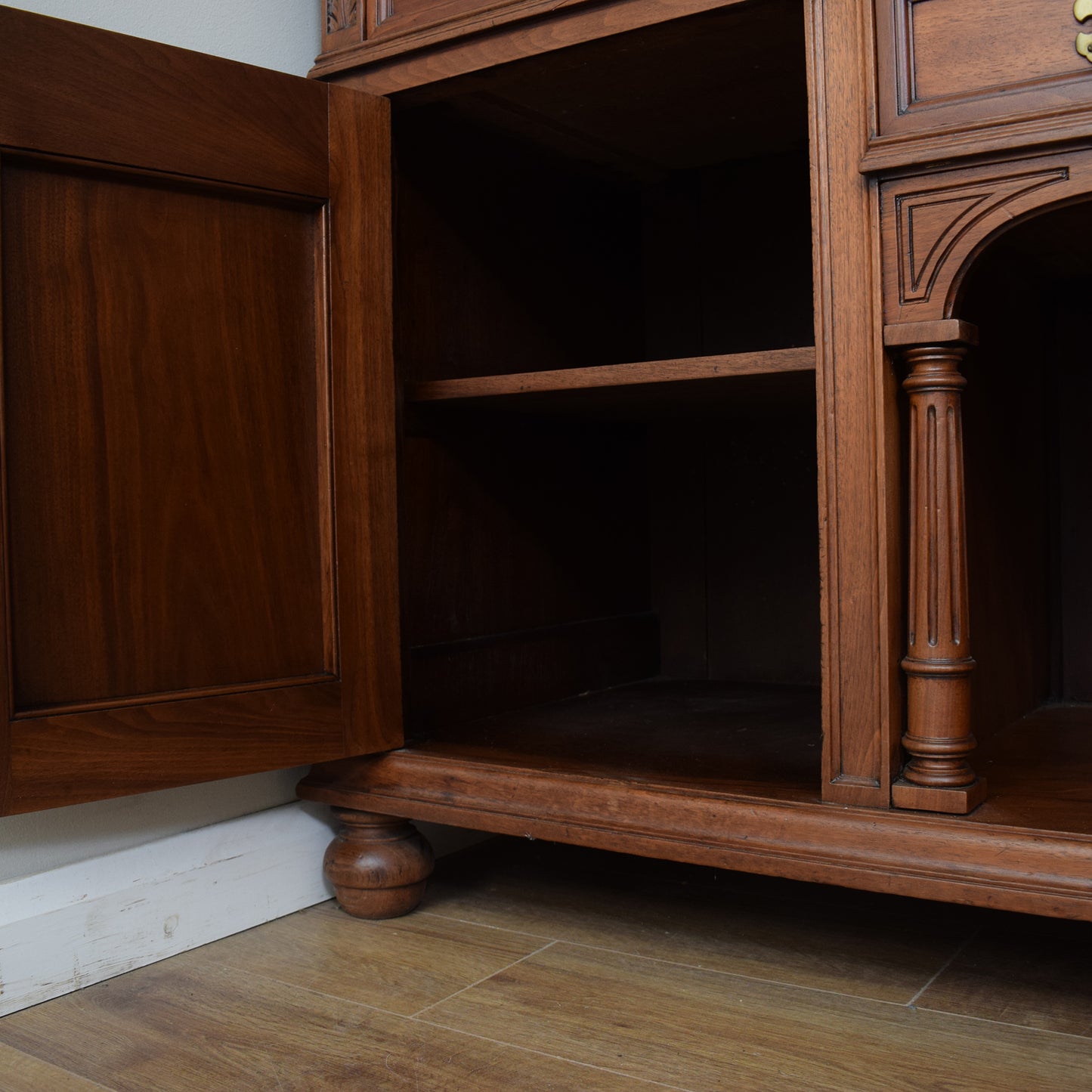 Large Mahogany Mirrored Back Sideboard