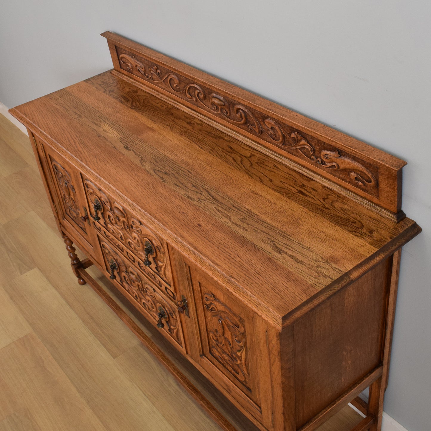 Carved Oak Sideboard