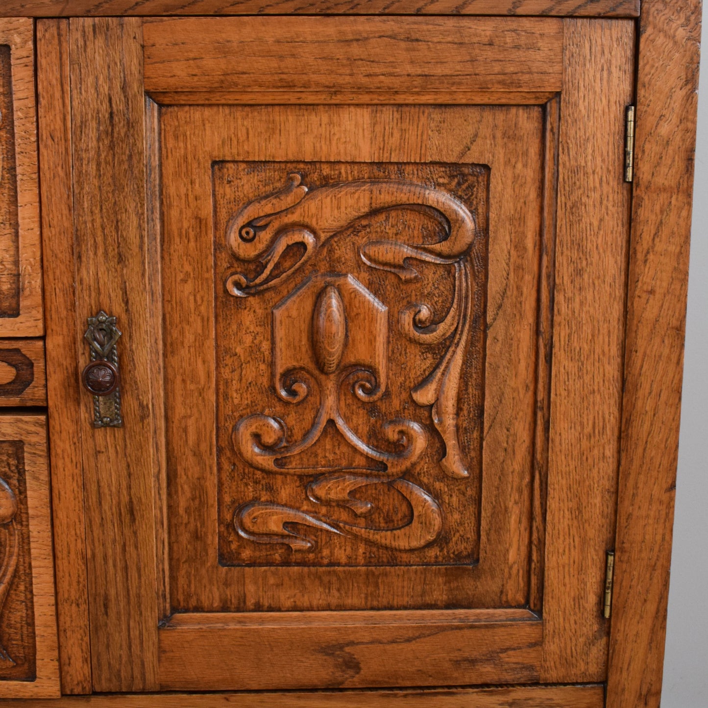 Carved Oak Sideboard