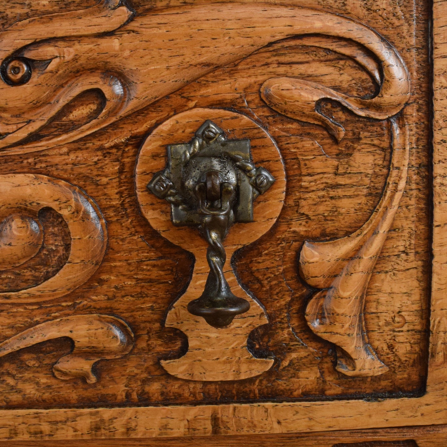 Carved Oak Sideboard