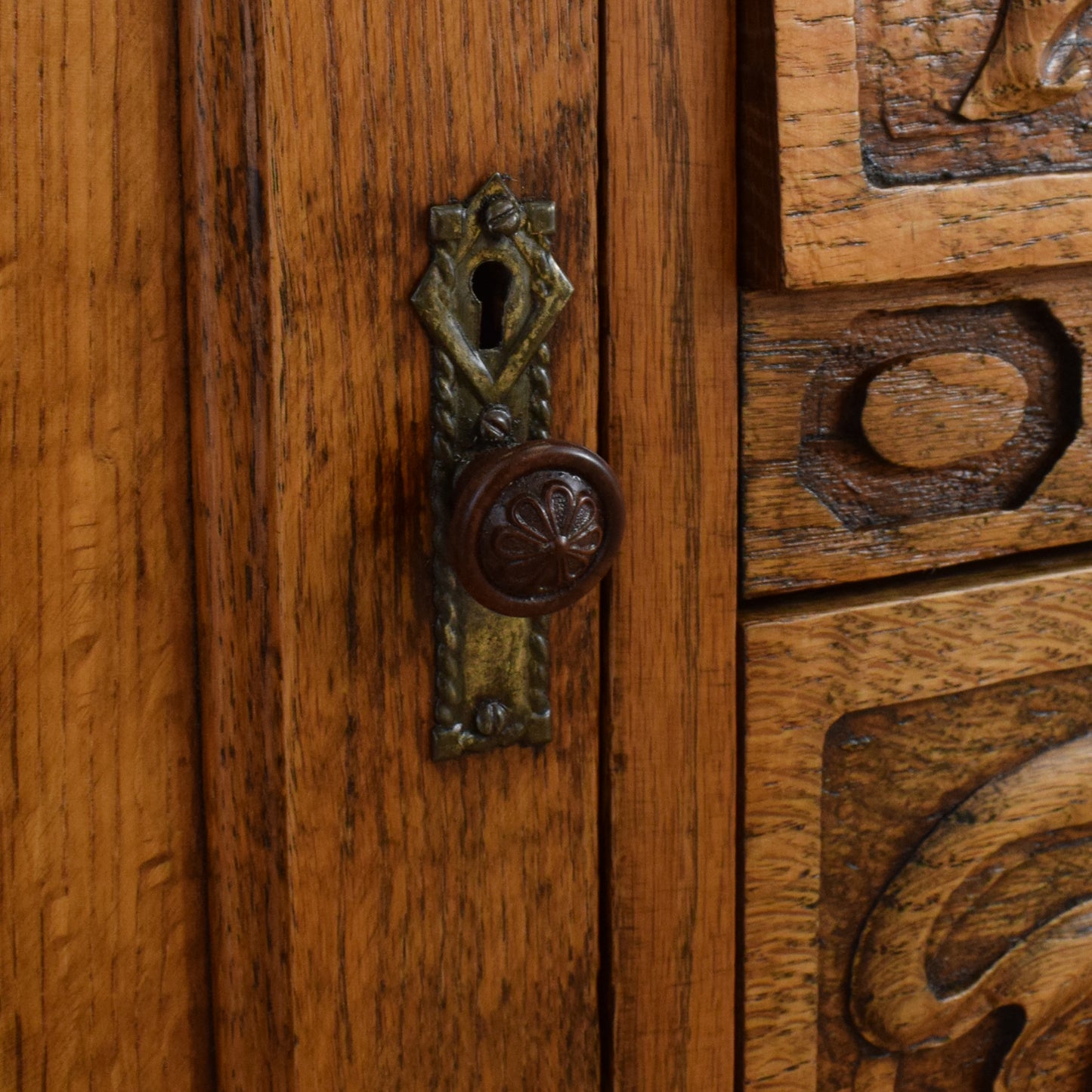 Carved Oak Sideboard