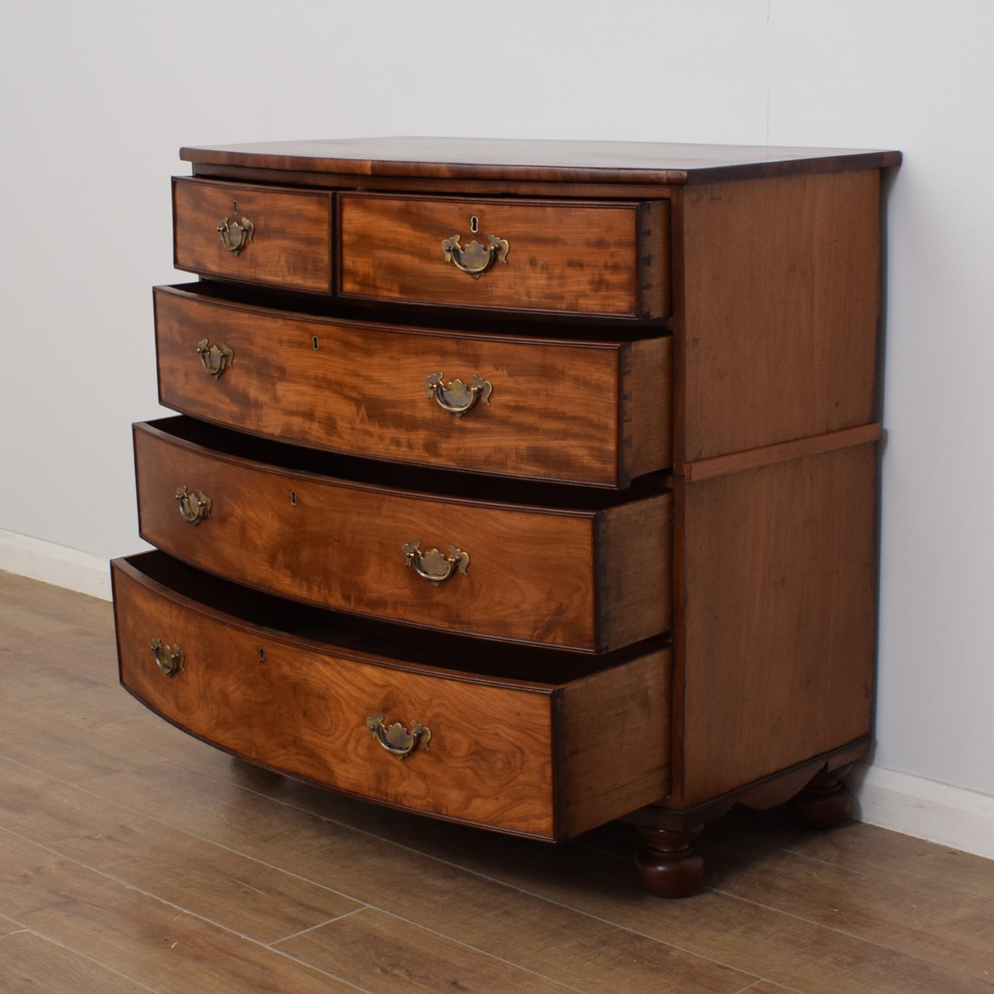 Bow Fronted Mahogany Chest of Drawers