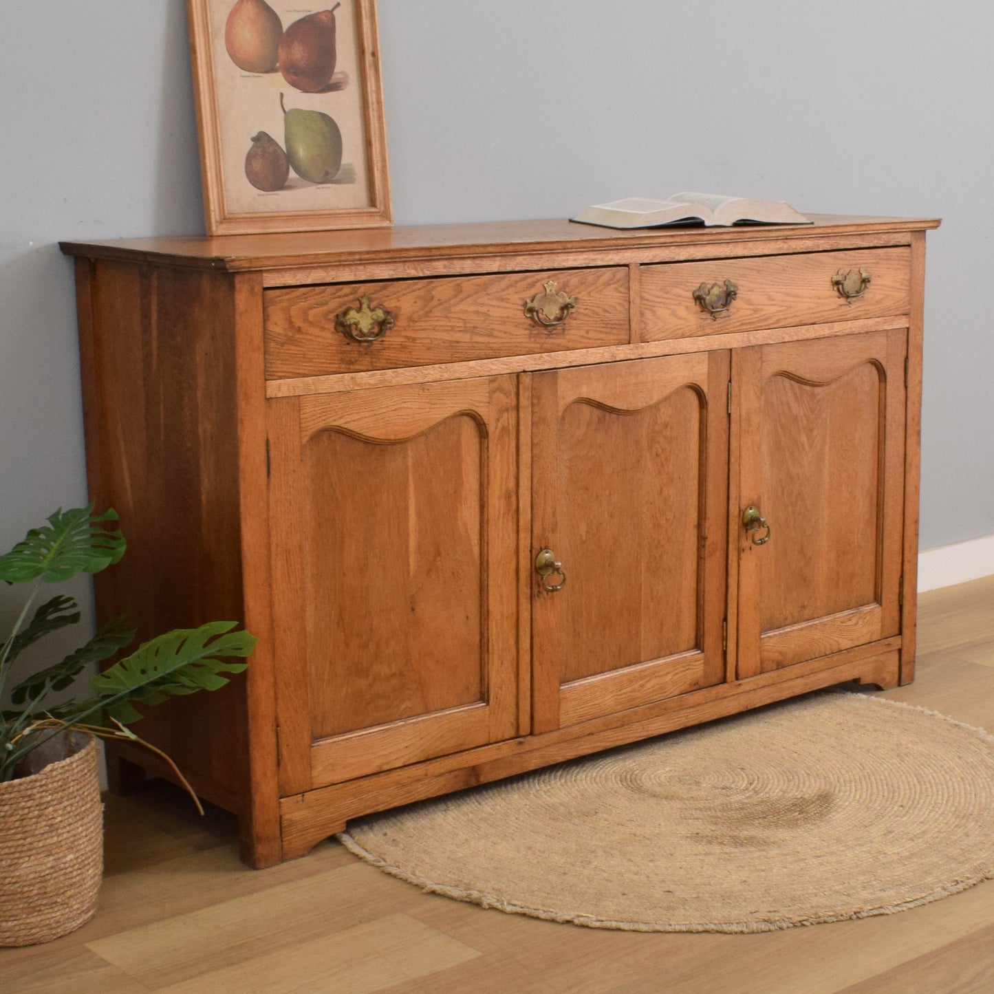 Large Rustic Oak Sideboard