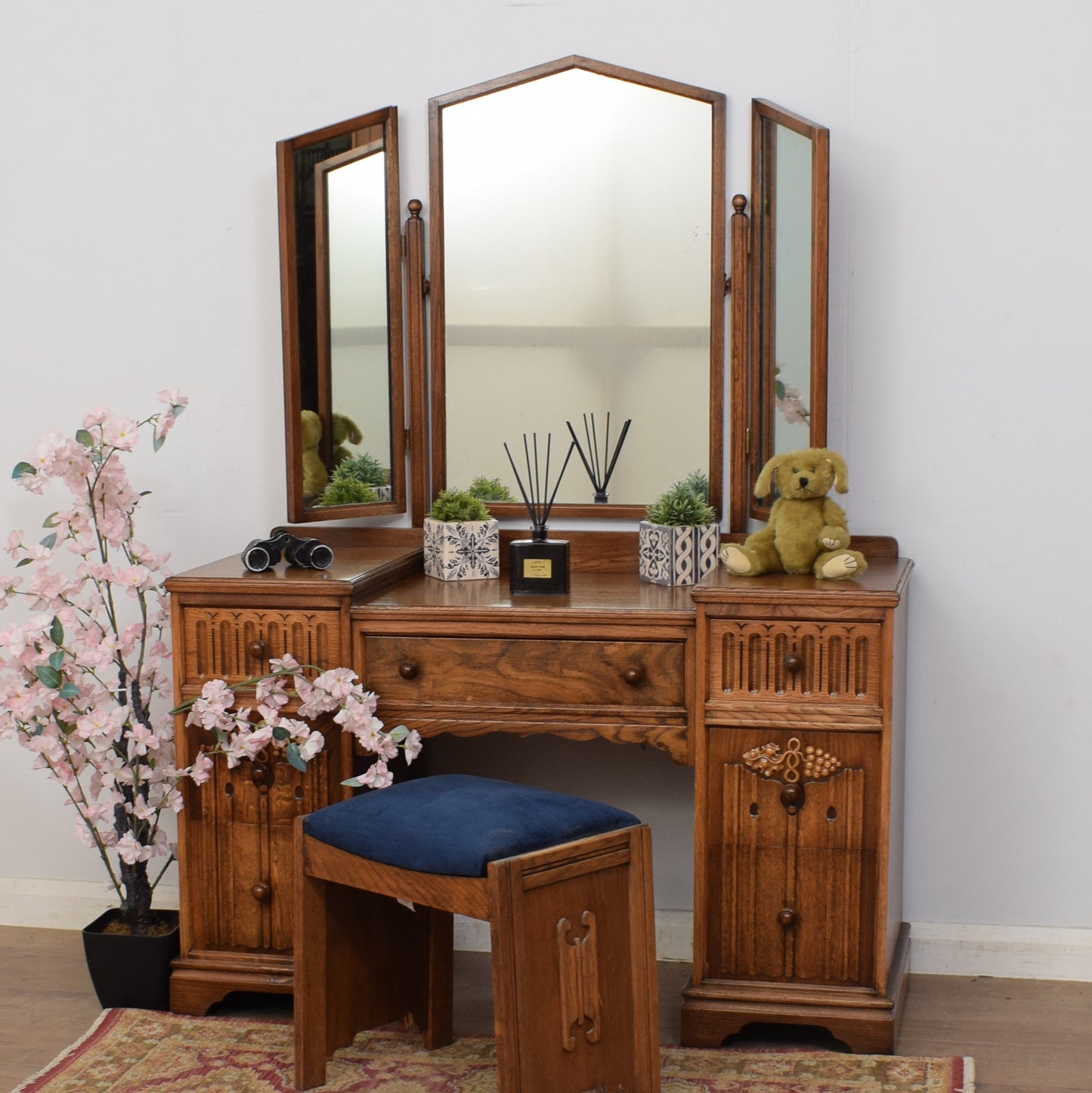 Restored Oak Dressing Table