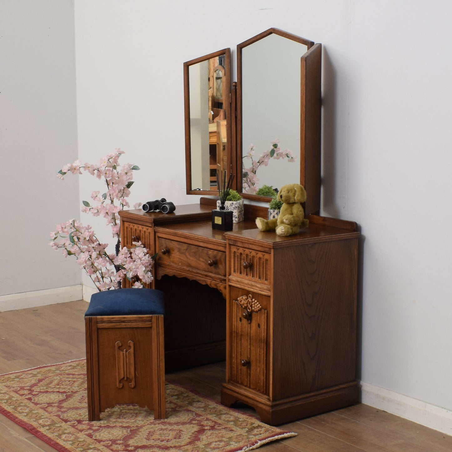 Restored Oak Dressing Table