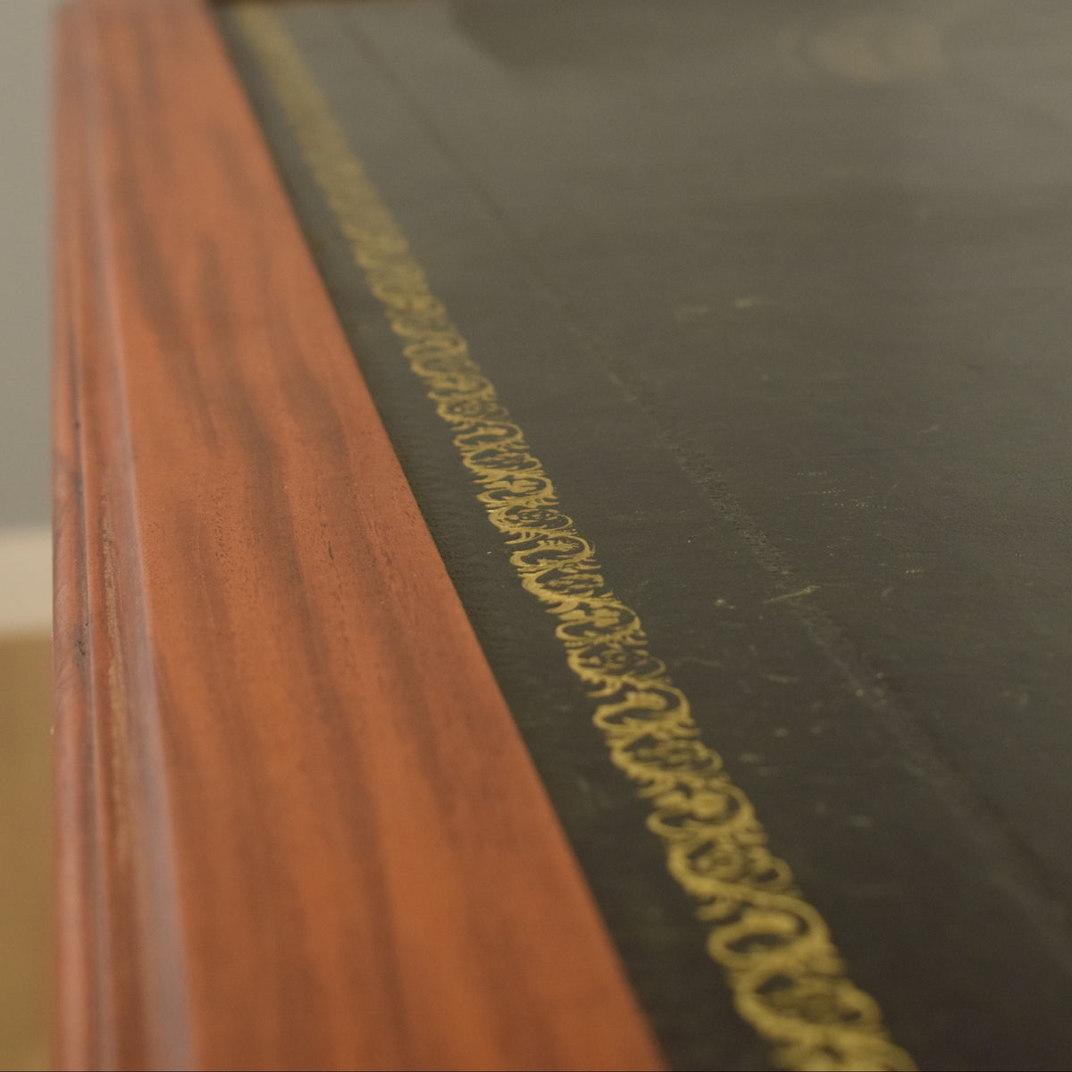 Leather-Top Pedestal Desk