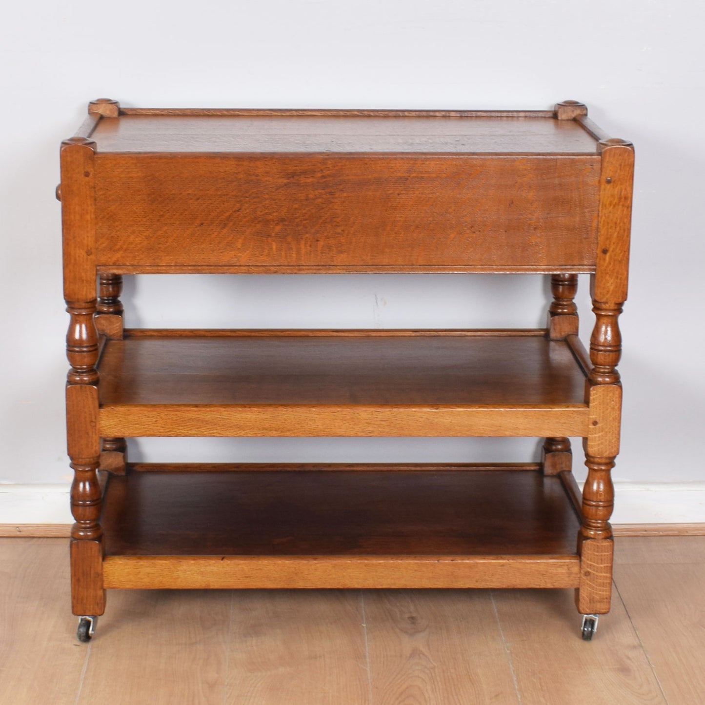 Restored Oak Tea Trolley with Drawer