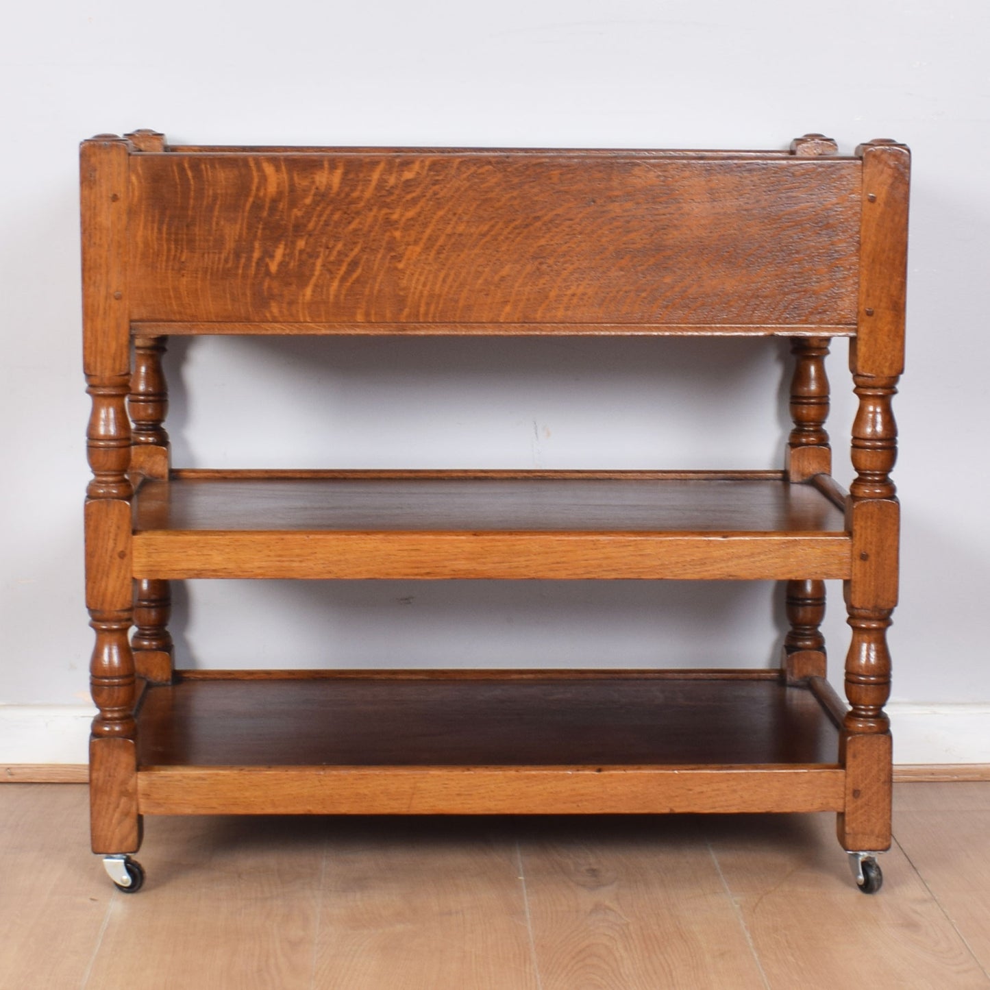 Restored Oak Tea Trolley with Drawer