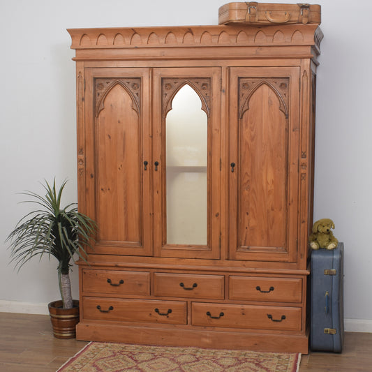 Pine Triple Wardrobe