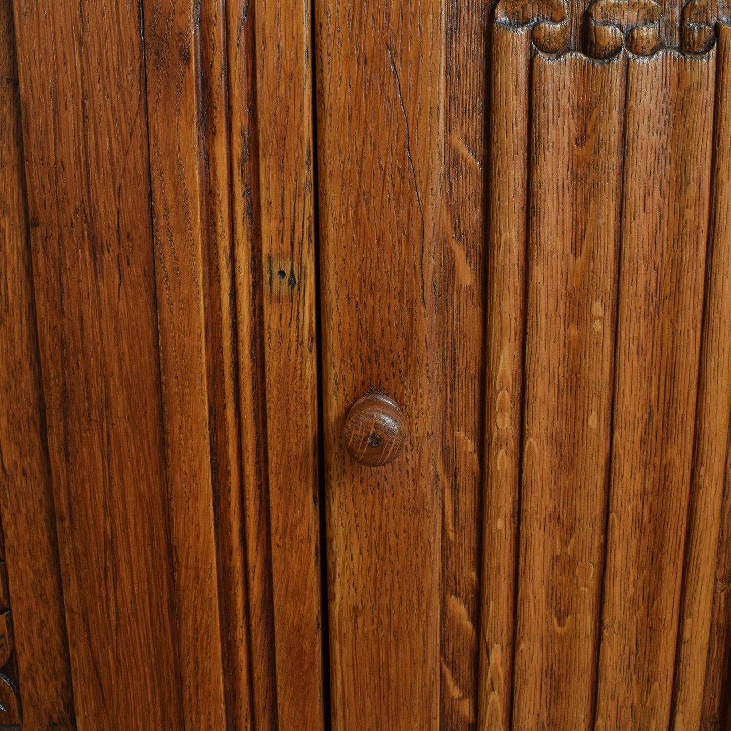 Restored High Back Oak Sideboard